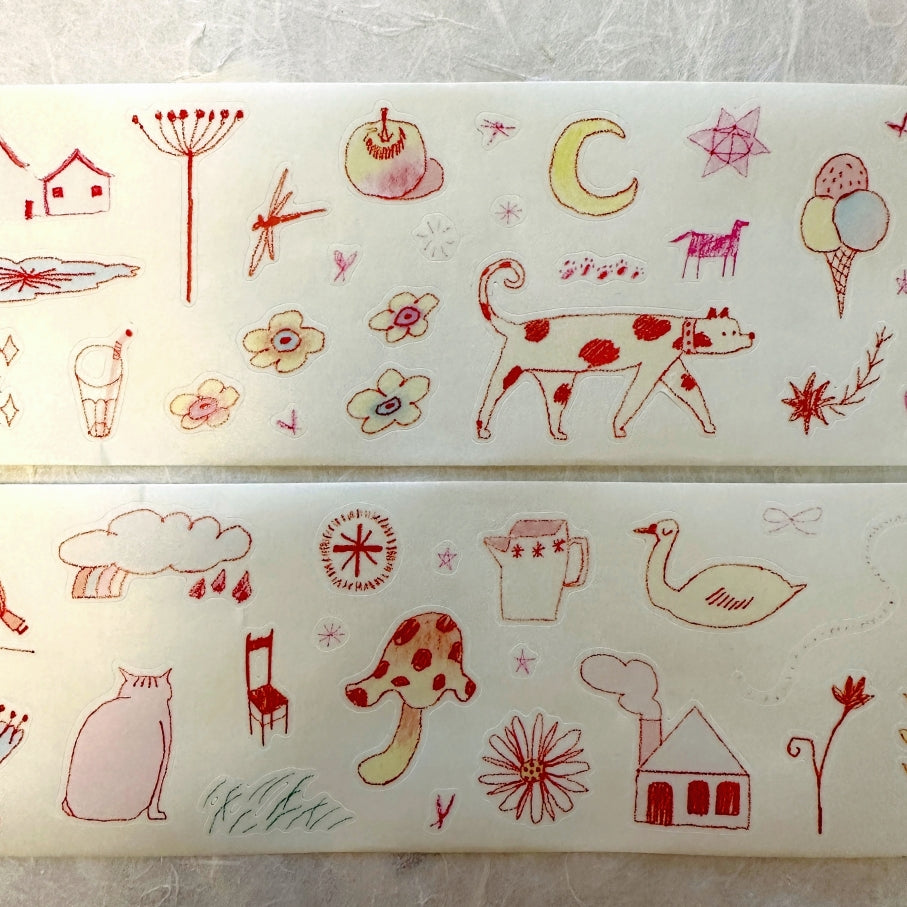 袜子Meow - Fairy Tale kiss-cut washi tape SAMPLES