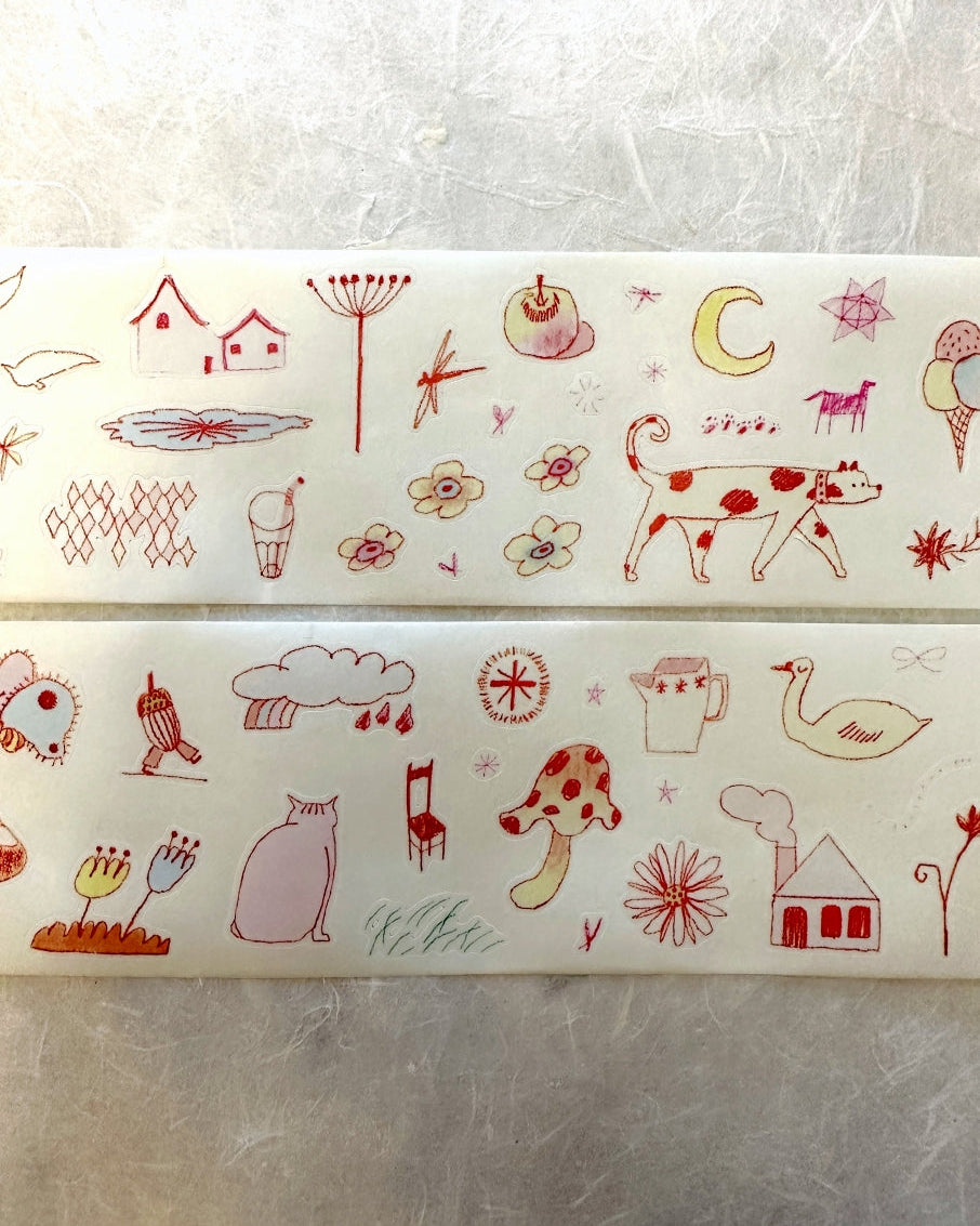 袜子Meow - Fairy Tale kiss-cut washi tape SAMPLES