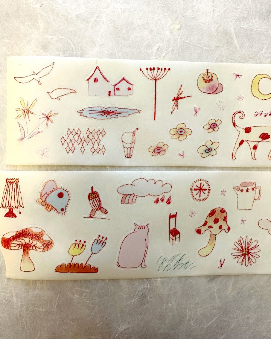 袜子Meow - Fairy Tale kiss-cut washi tape SAMPLES