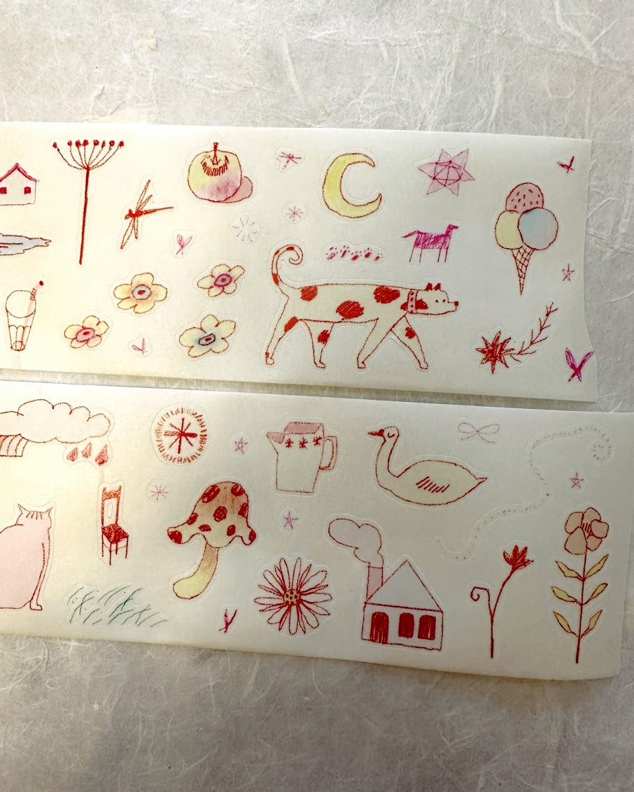 袜子Meow - Fairy Tale kiss-cut washi tape SAMPLES