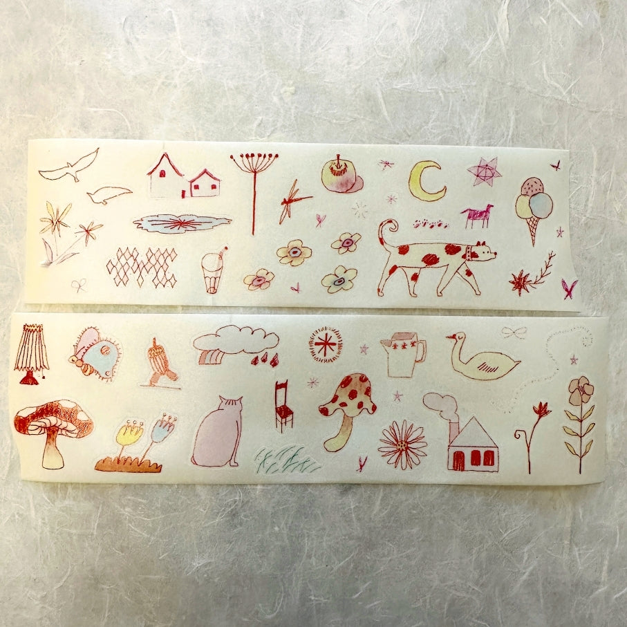 袜子Meow - Fairy Tale kiss-cut washi tape SAMPLES