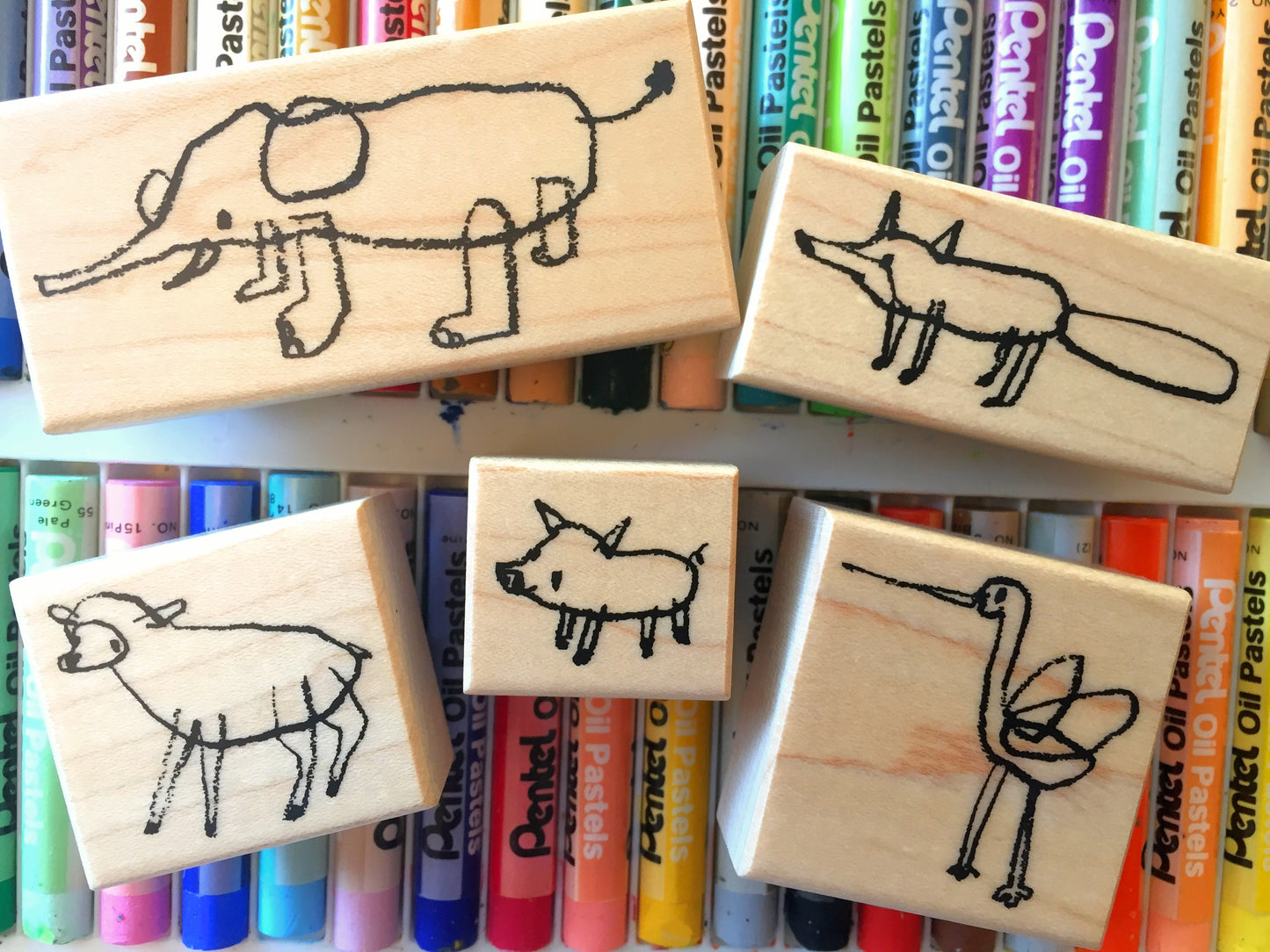 Miia - animal rubber stamps [Pre-loved]