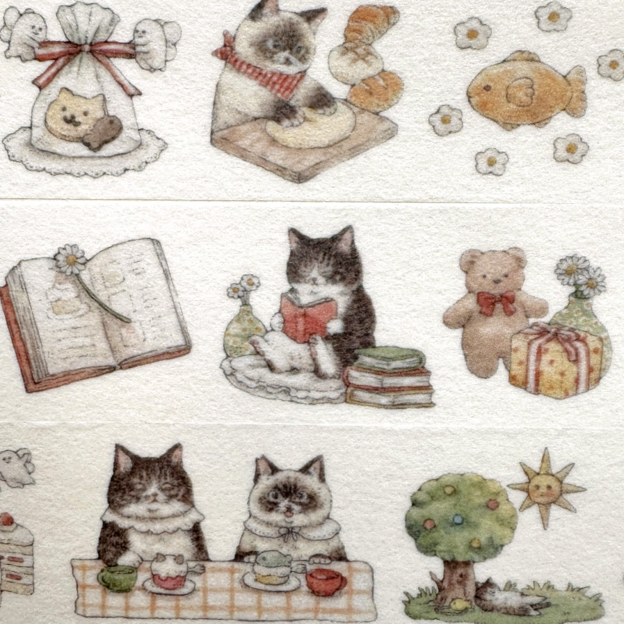 mirin - Cat Life washi tape SAMPLES