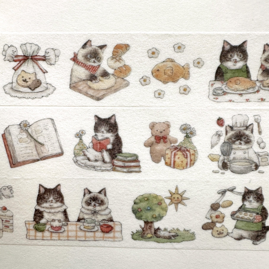 mirin - Cat Life washi tape SAMPLES