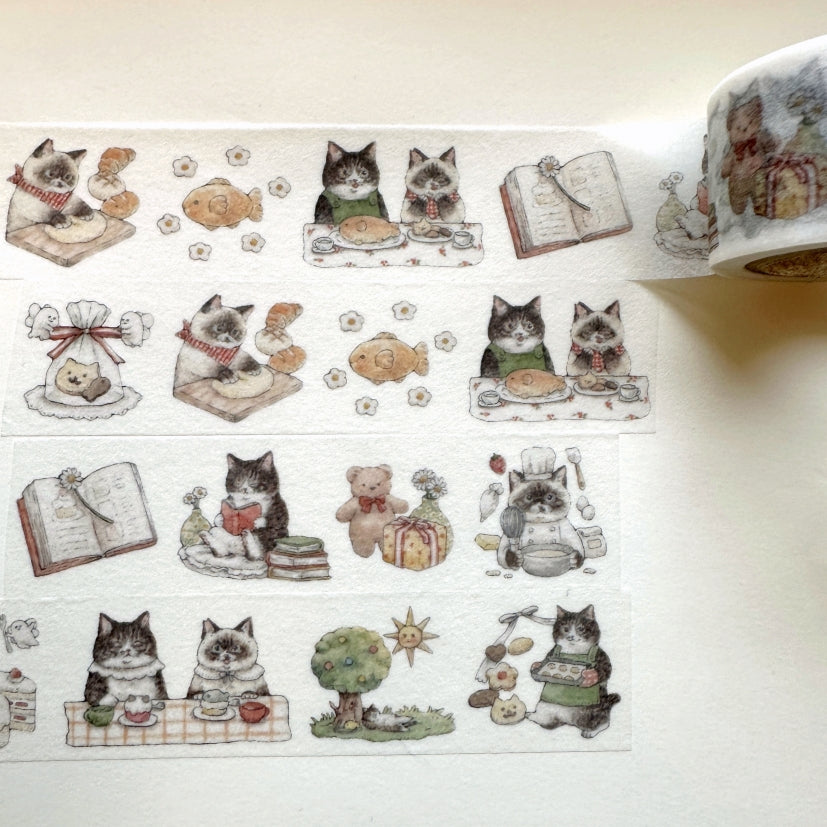 mirin - Cat Life washi tape SAMPLES
