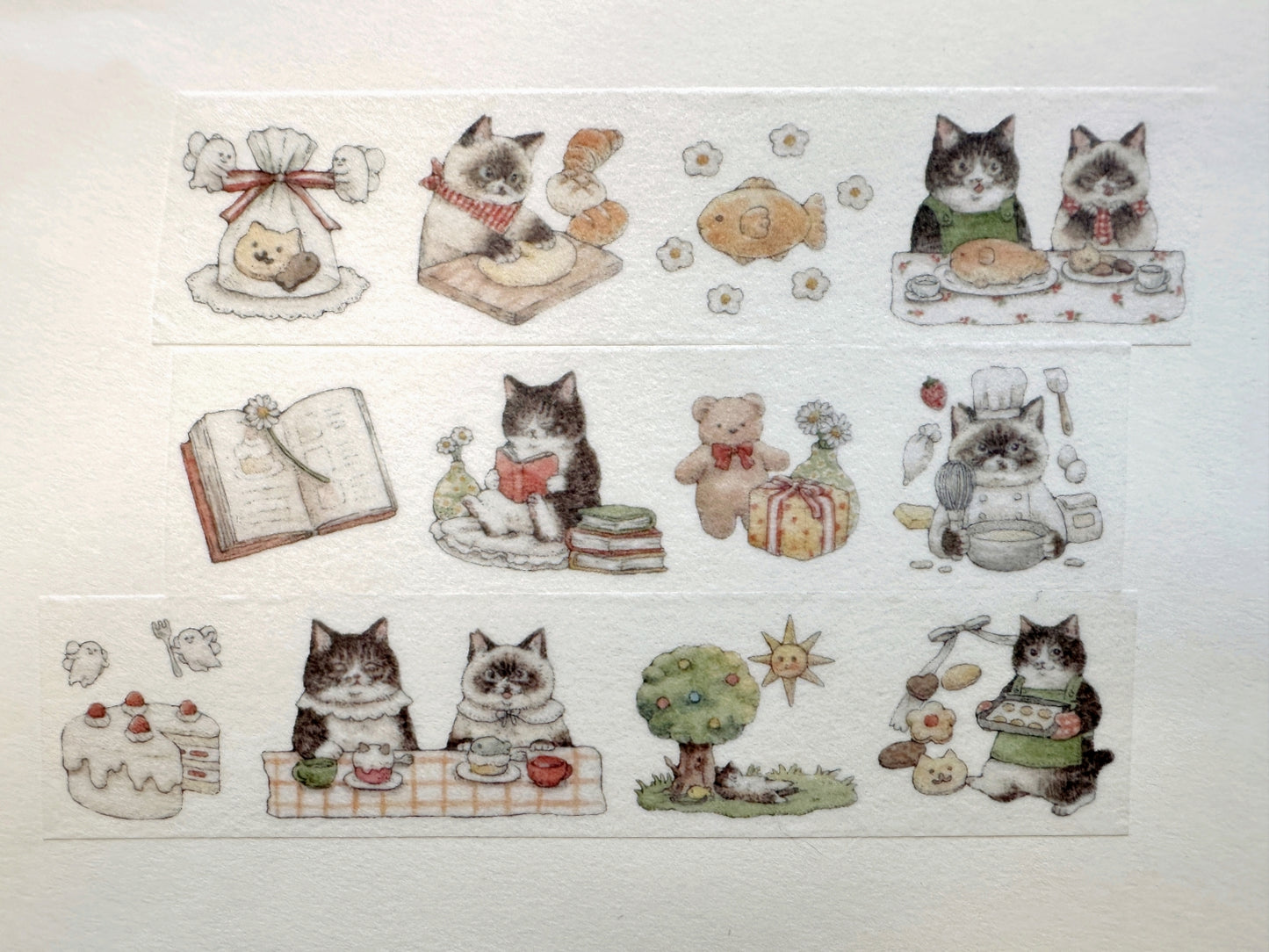 mirin - Cat Life washi tape SAMPLES