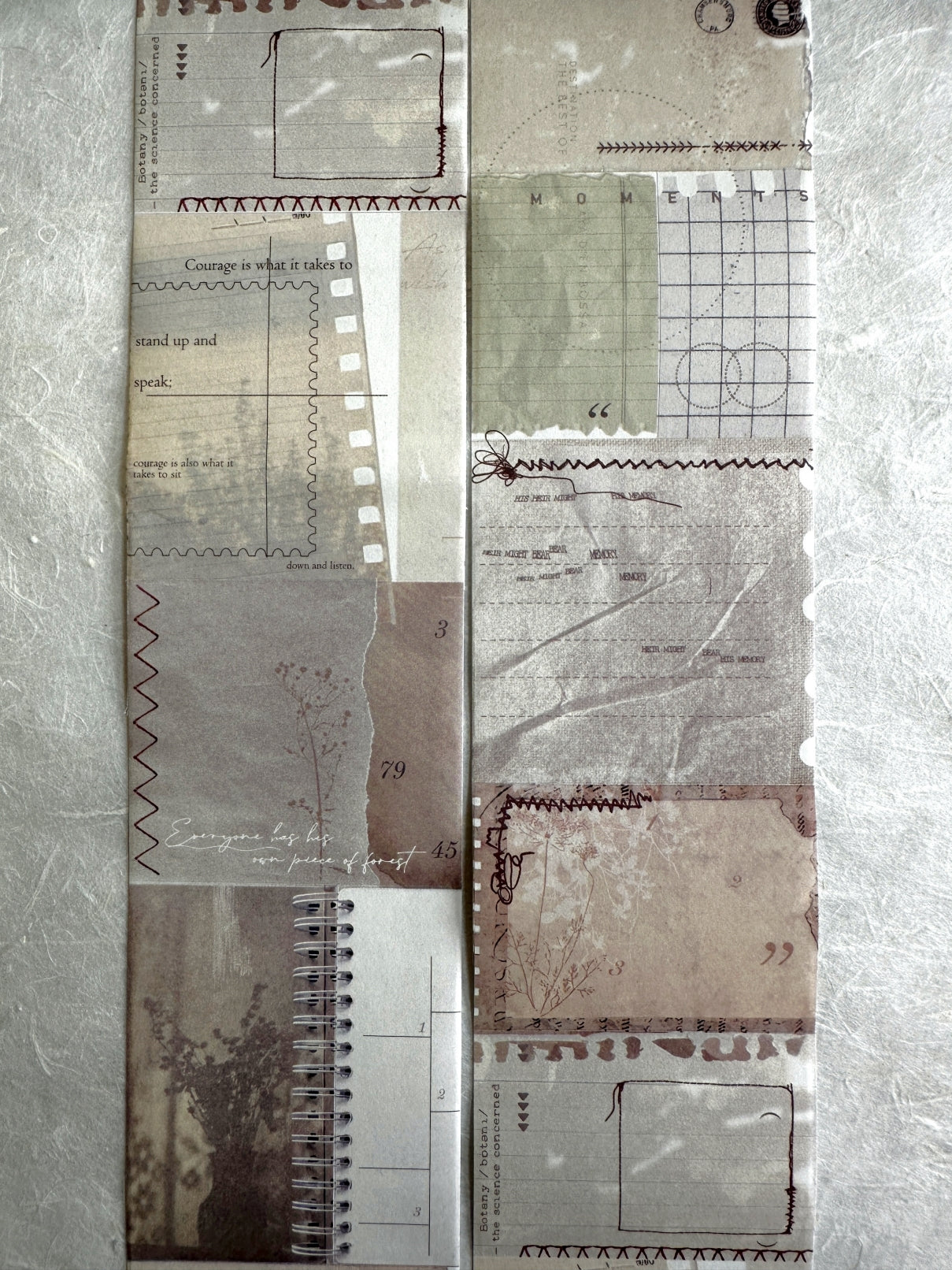 MoCard - Paper Collage Museum Series kiss-cut paper tape SAMPLES