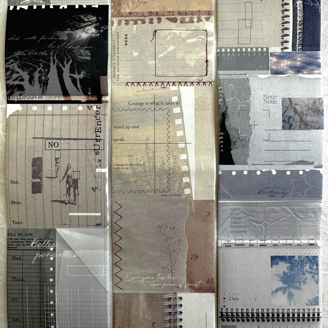 MoCard - Paper Collage Museum Series kiss-cut paper tape SAMPLES