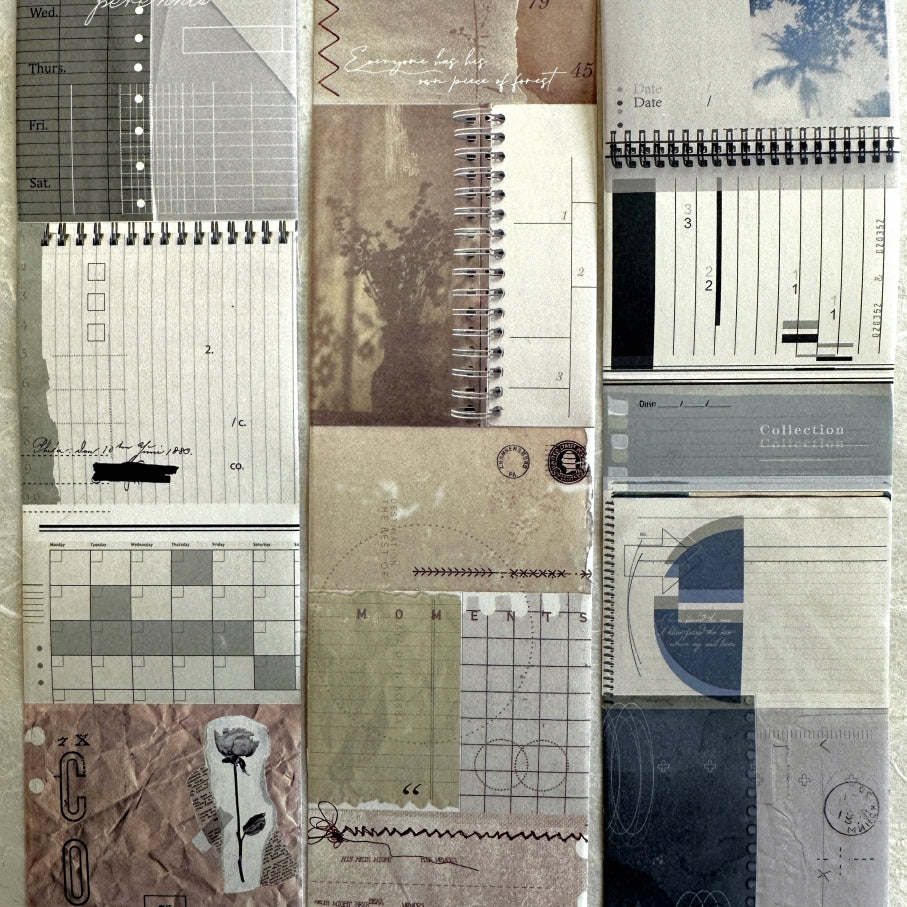 MoCard - Paper Collage Museum Series kiss-cut paper tape SAMPLES