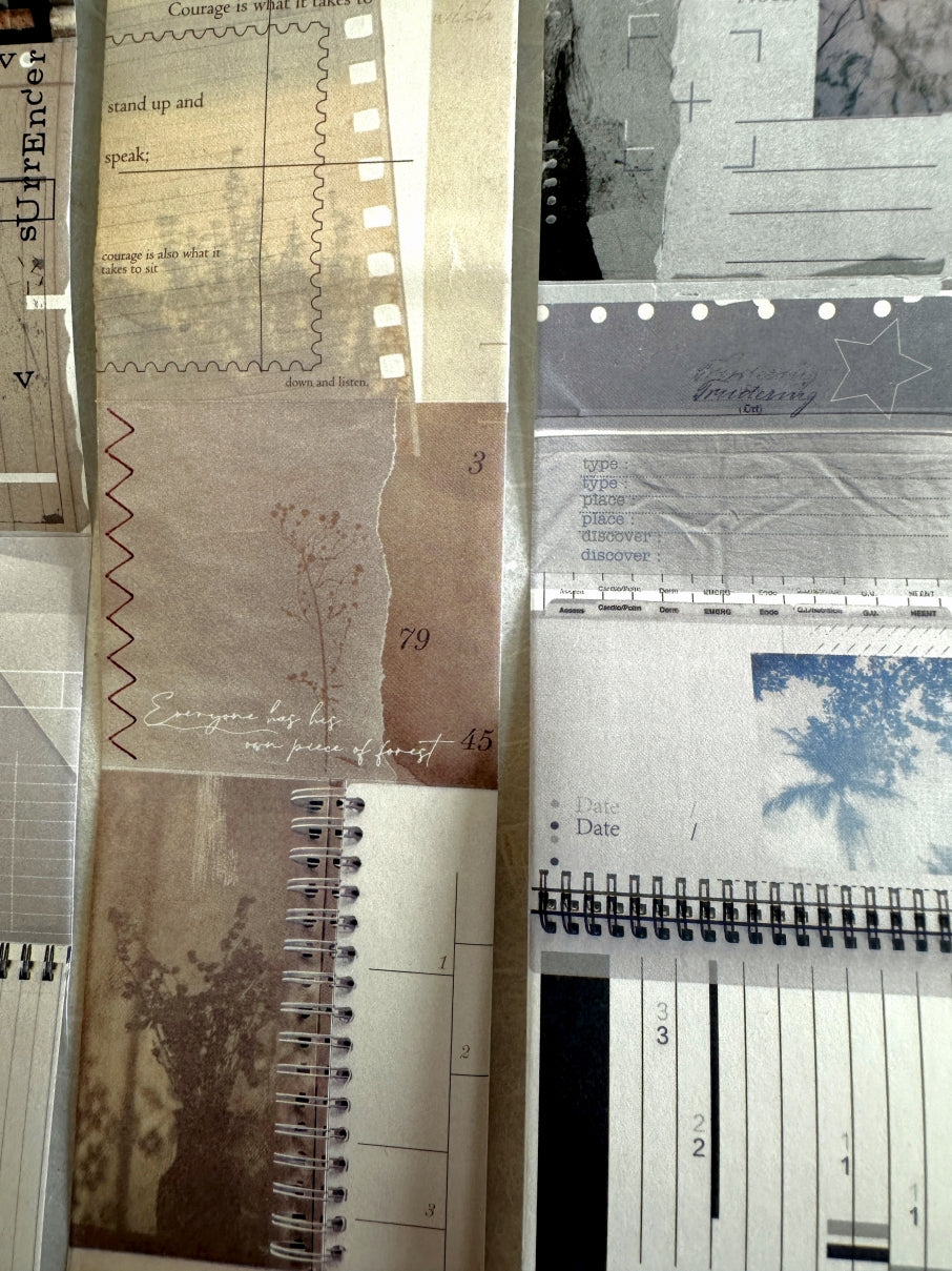 MoCard - Paper Collage Museum Series kiss-cut paper tape SAMPLES
