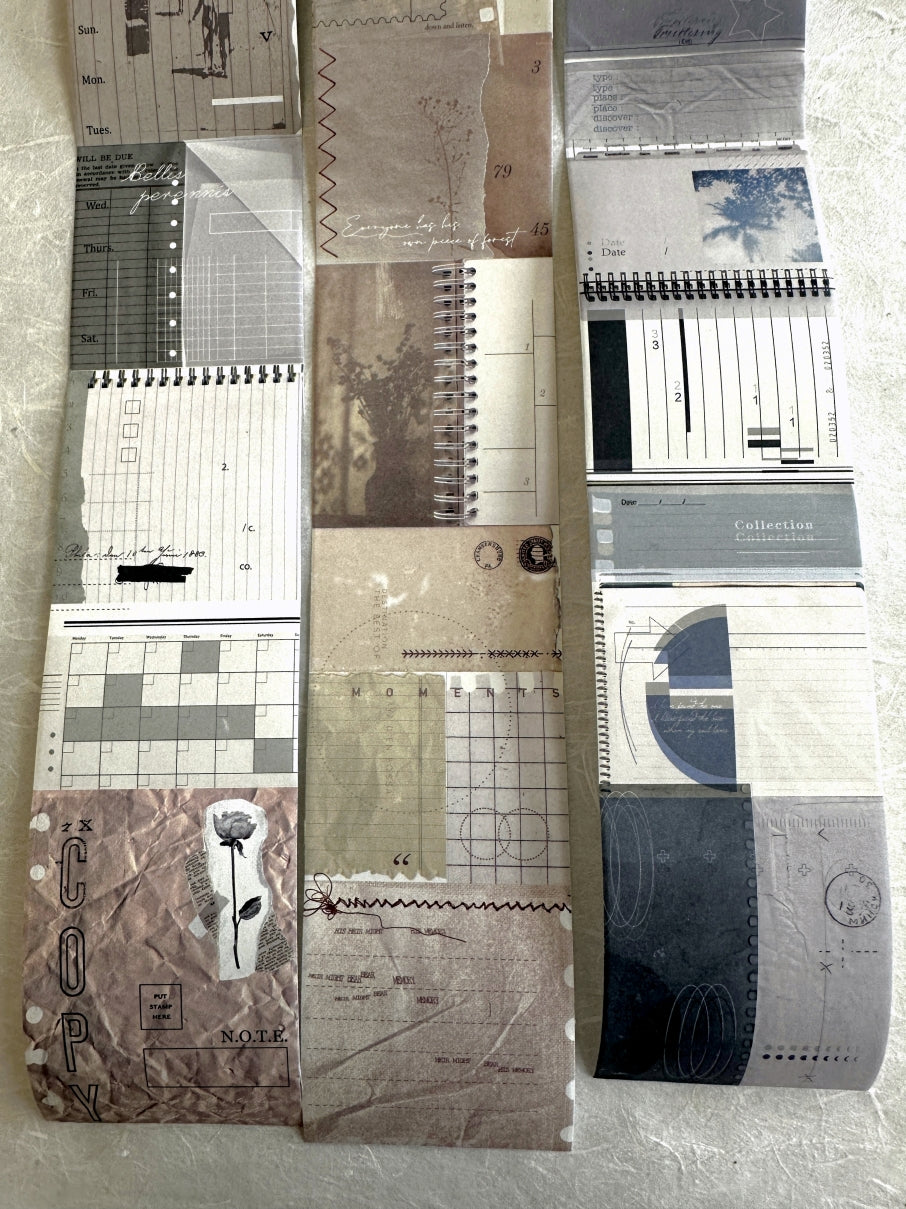 MoCard - Paper Collage Museum Series kiss-cut paper tape SAMPLES
