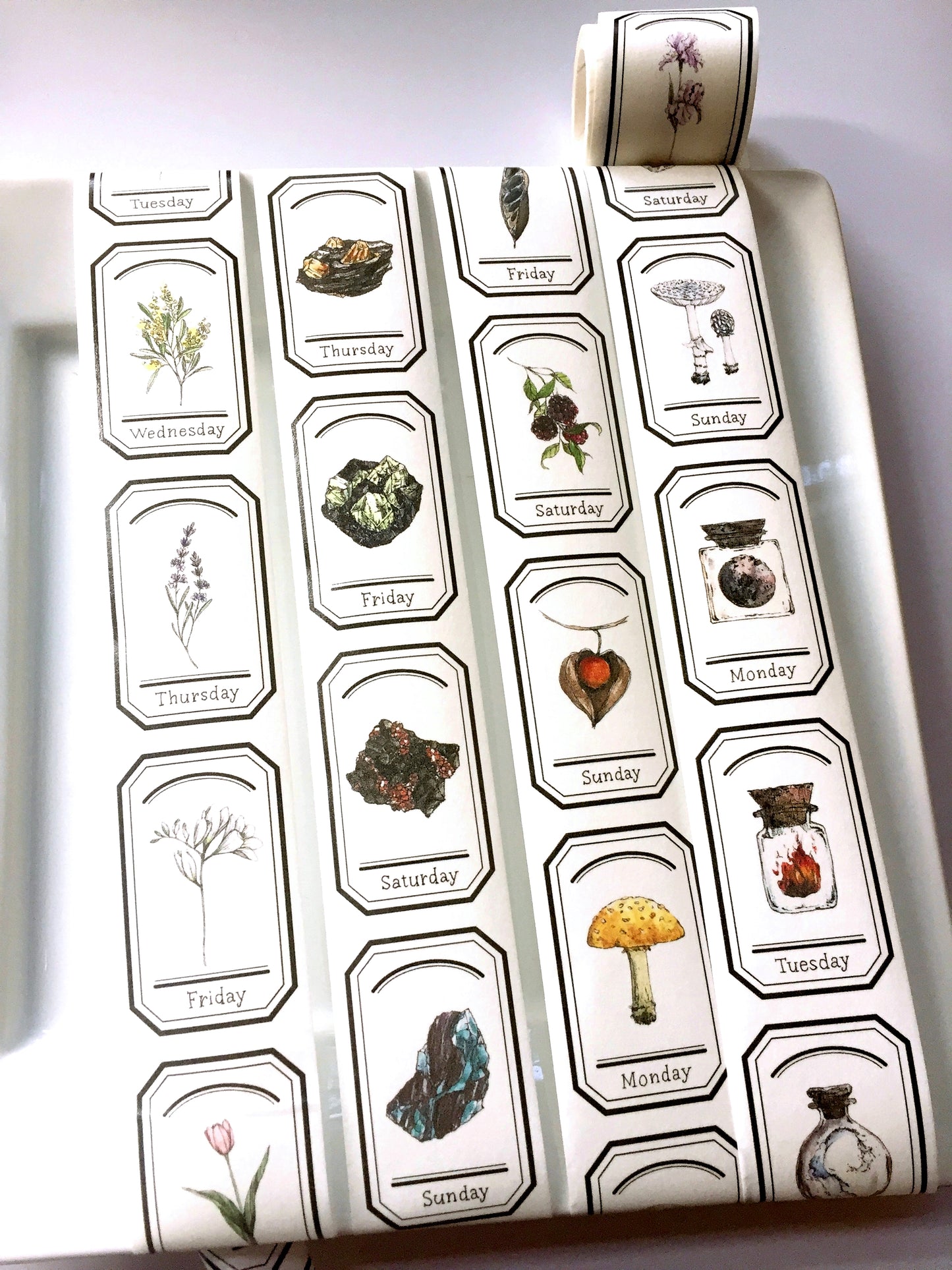 Modaizhi - Collection: Illustrated Handbook washi tape SAMPLES