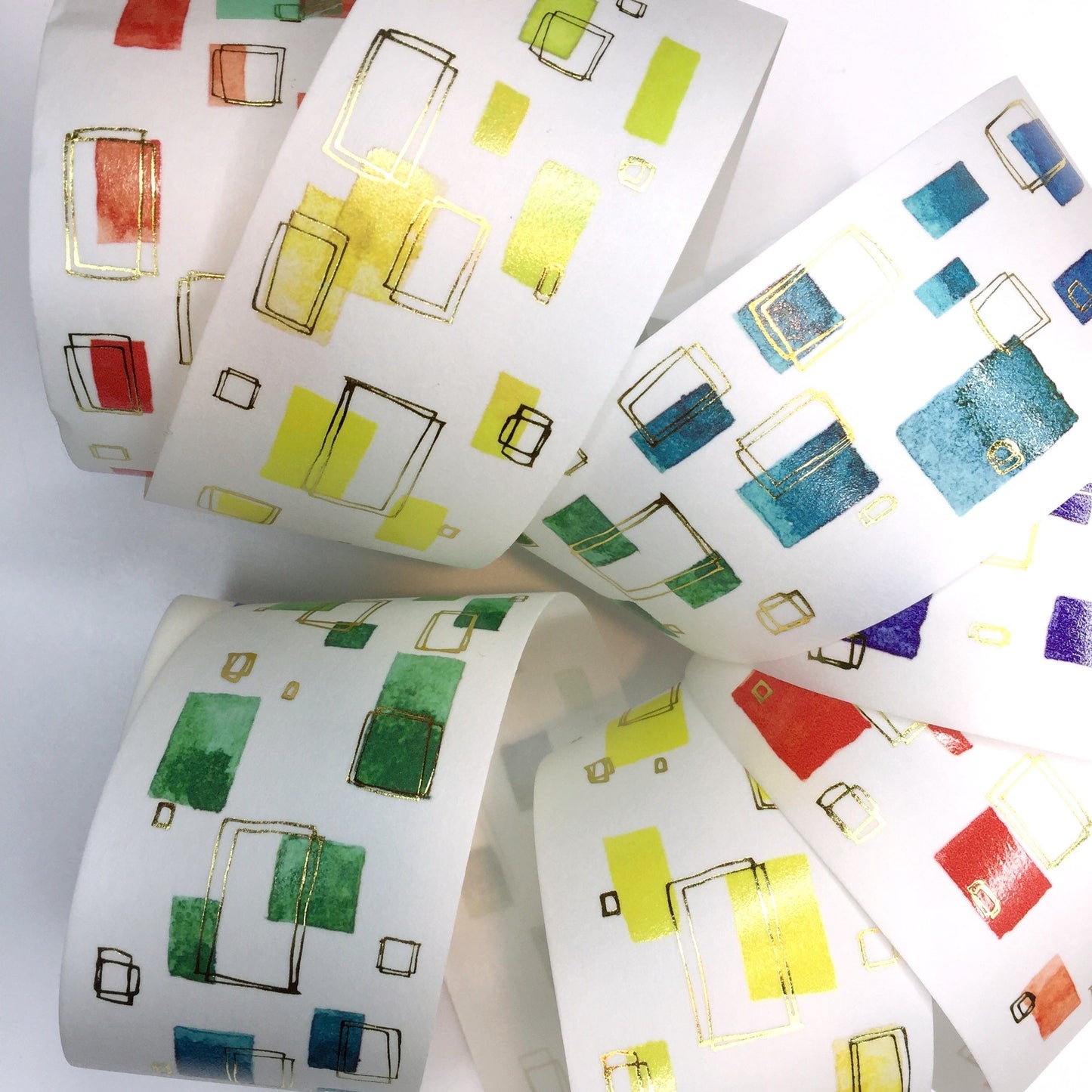Modaizhi - Mosaic gold foil washi tape SAMPLES