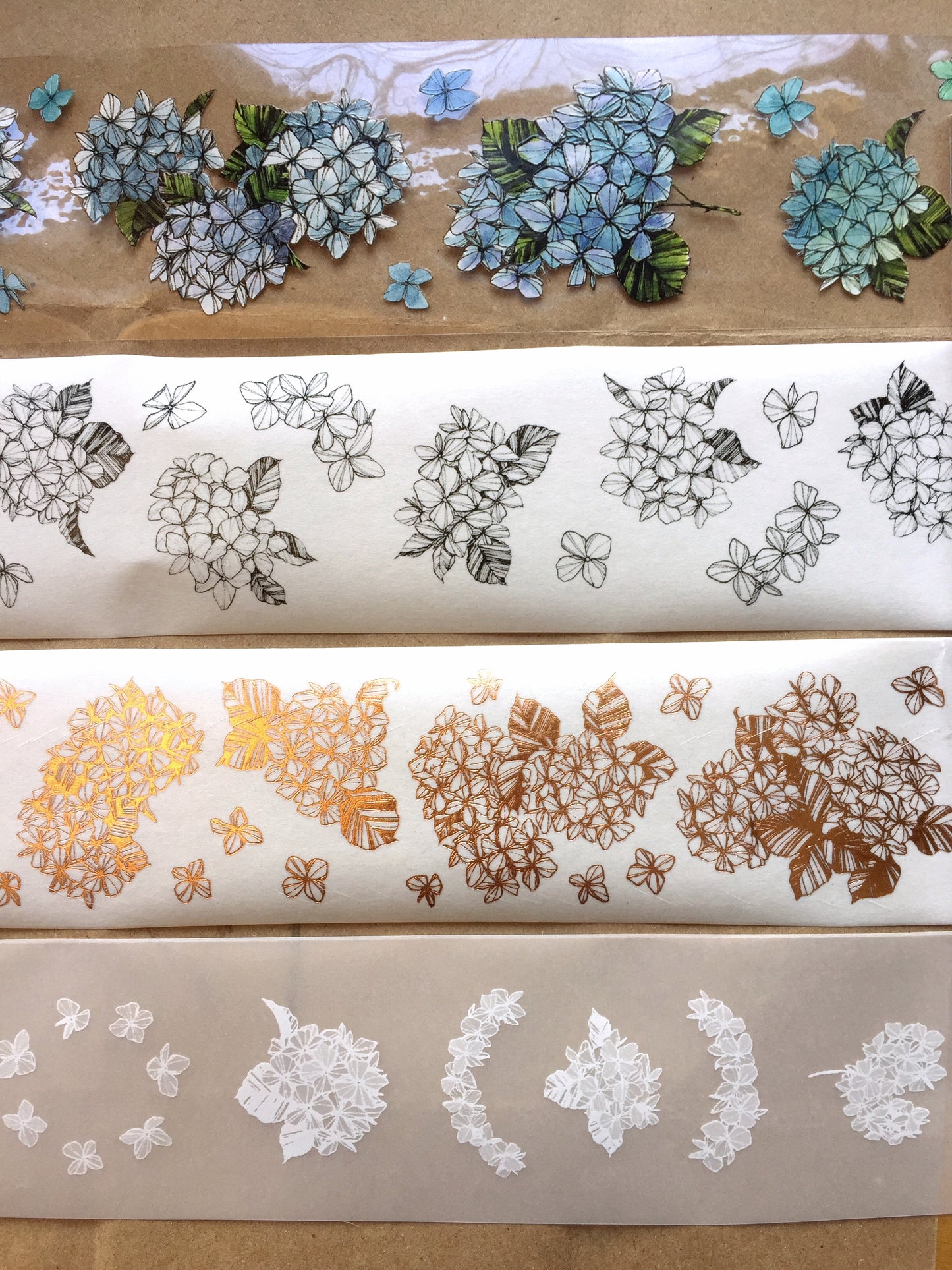 Modaizhi - Hydrangea non-adhesive tracing paper SAMPLES