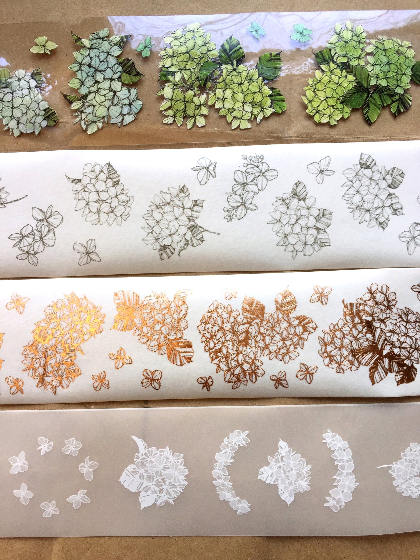 Modaizhi - Hydrangea non-adhesive tracing paper SAMPLES