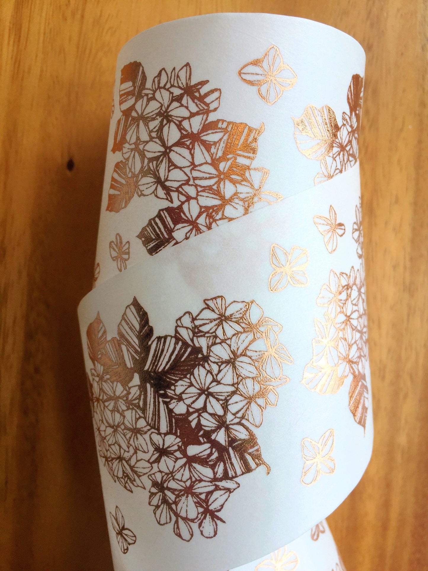 Modaizhi - Hydrangea bronze foil washi tape SAMPLES