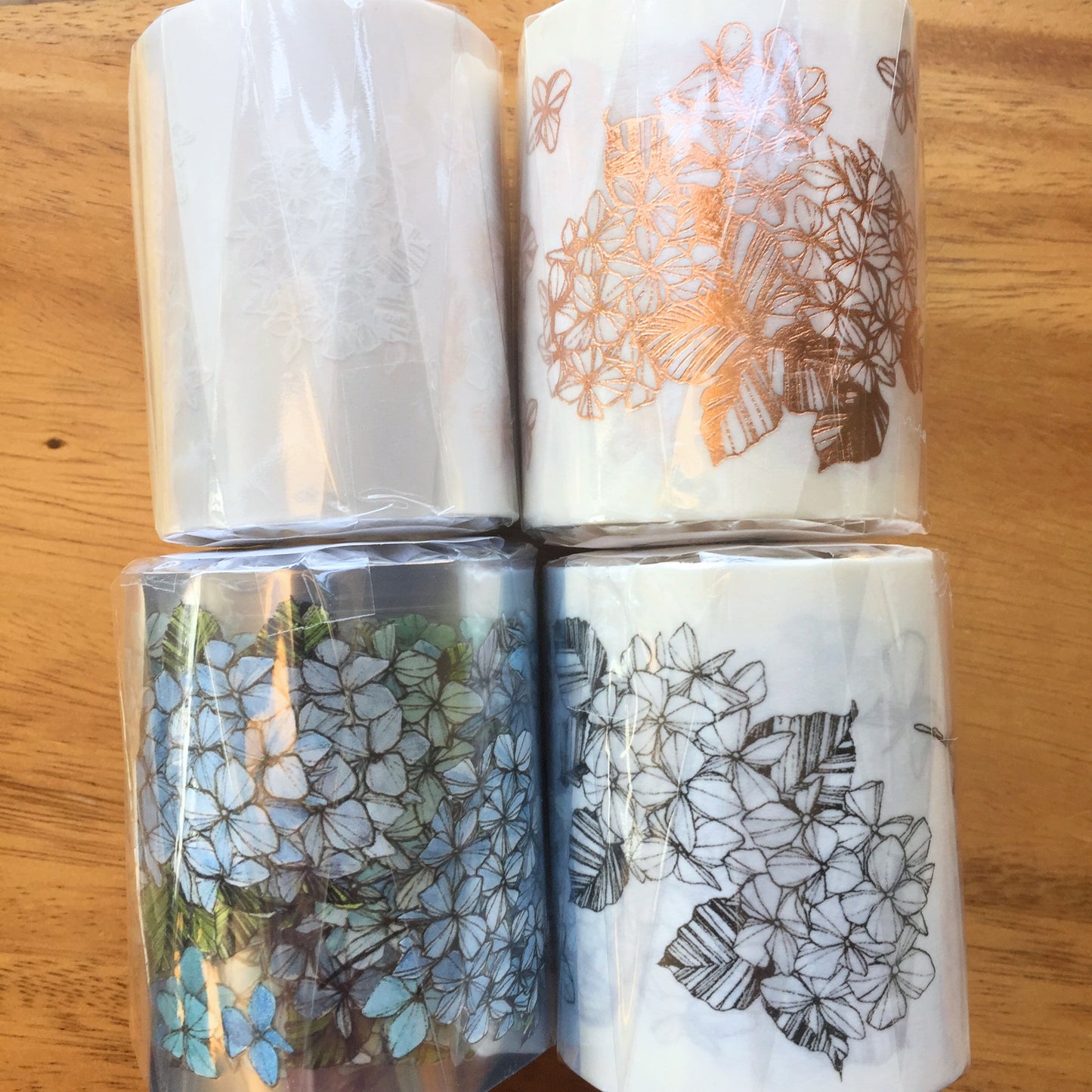 Modaizhi - Hydrangea bronze foil washi tape SAMPLES