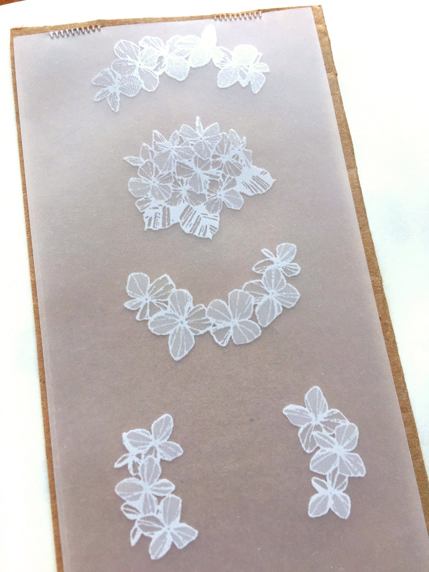 Modaizhi - Hydrangea non-adhesive tracing paper SAMPLES