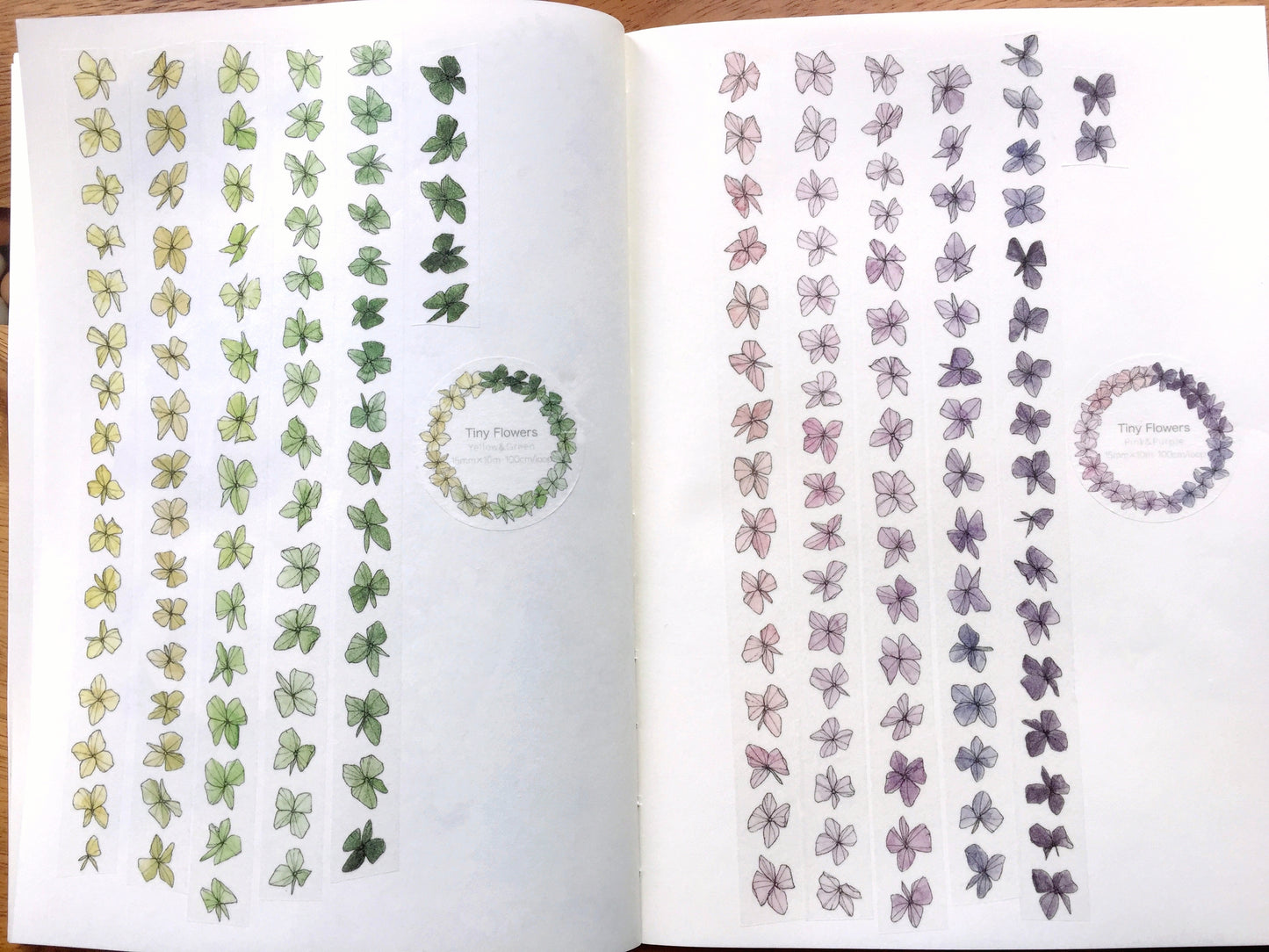 Modaizhi - Tiny Flowers slim washi tape SAMPLES