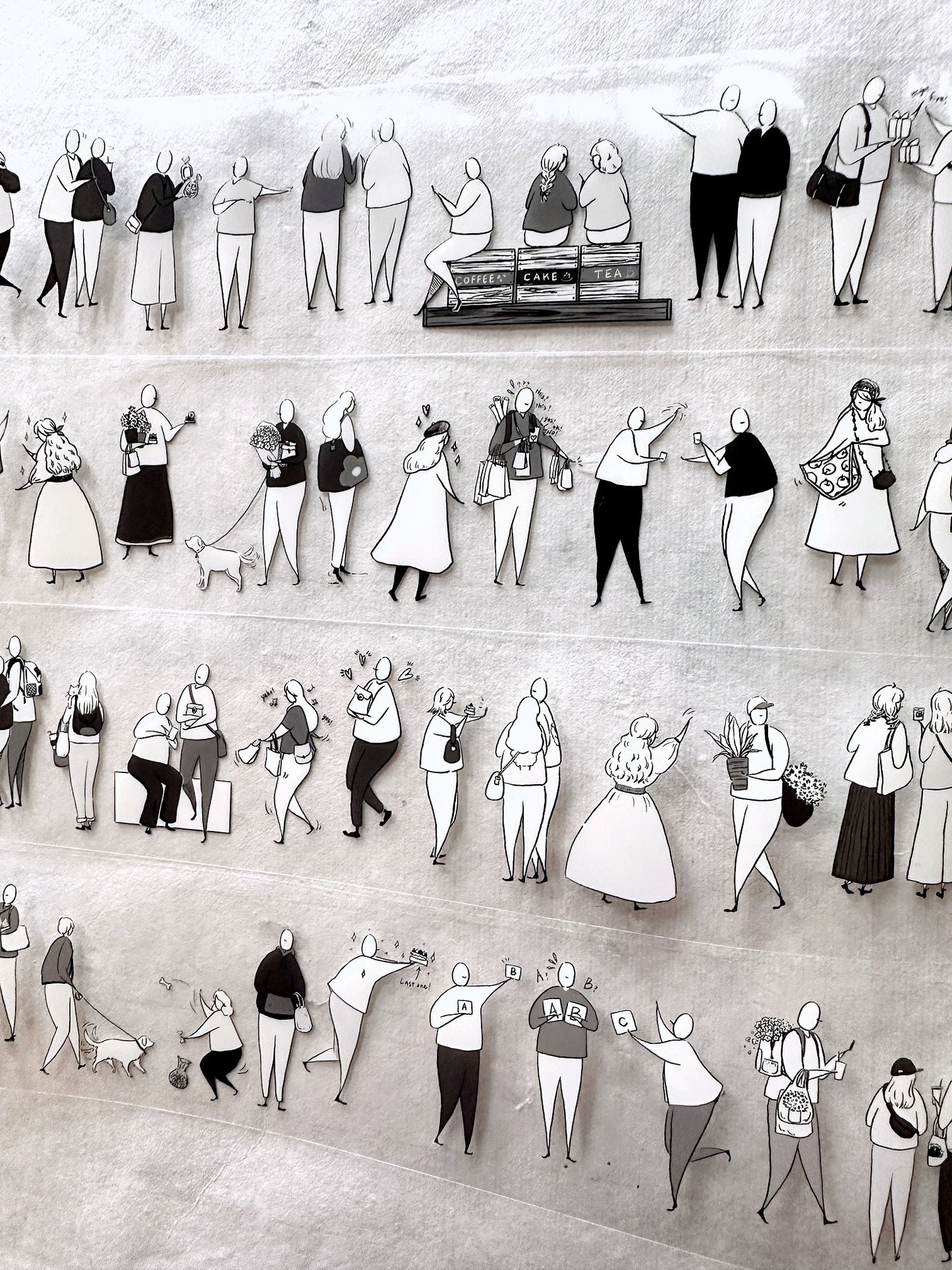 Modaizhi - Market Diary (Characters) washi & PET tape SAMPLES
