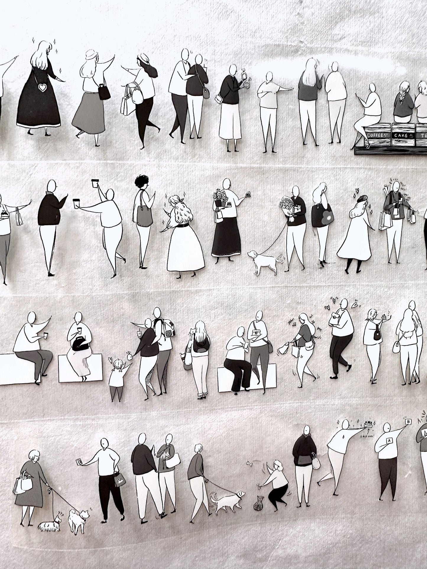 Modaizhi - Market Diary (Characters) washi & PET tape SAMPLES