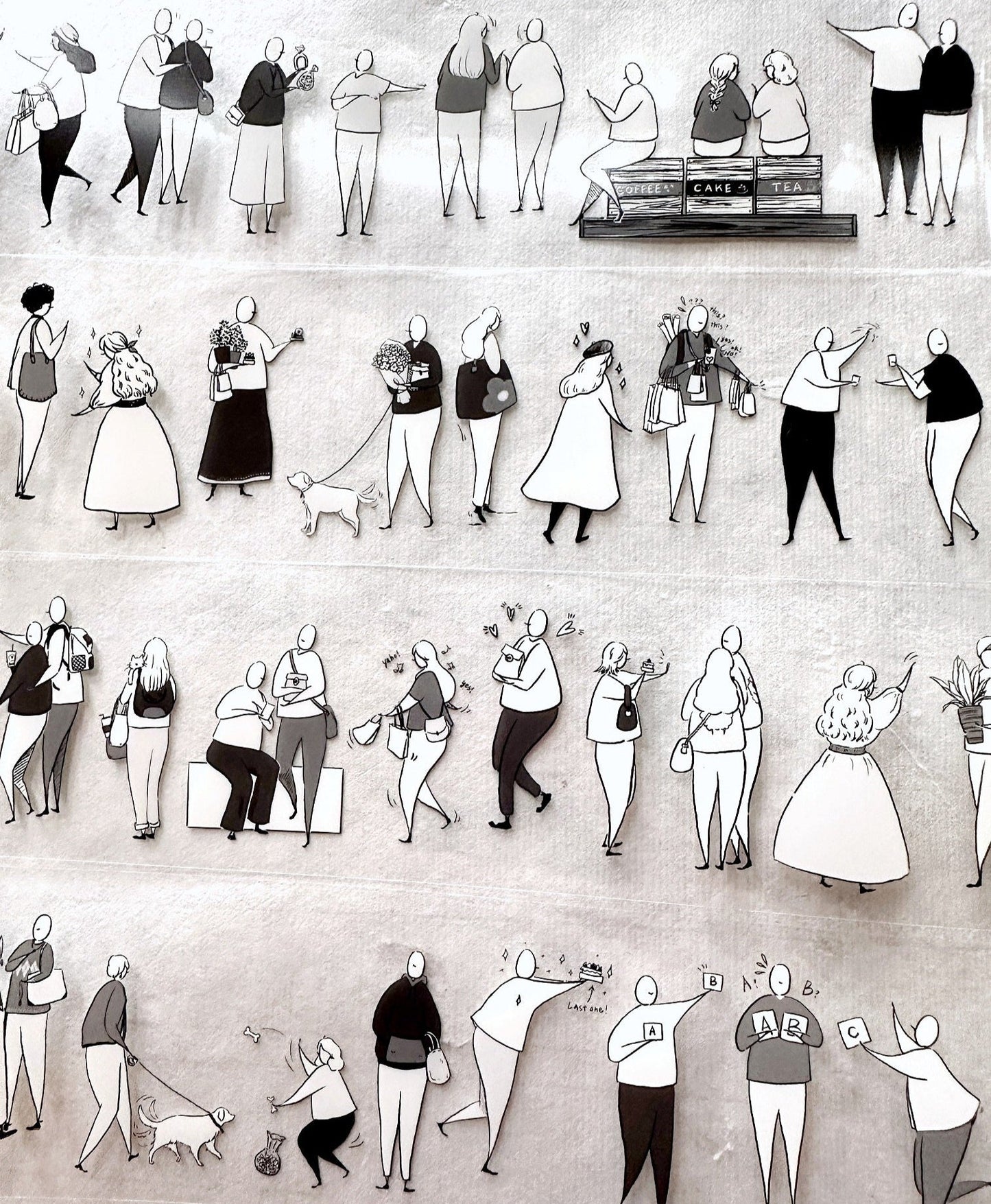 Modaizhi - Market Diary (Characters) washi & PET tape SAMPLES