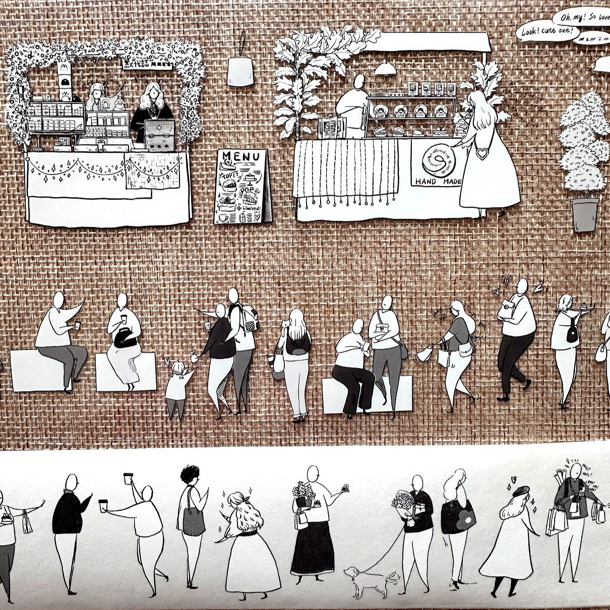 Modaizhi - Market Diary (Characters) washi & PET tape SAMPLES