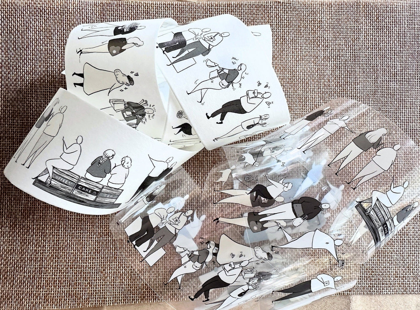 Modaizhi - Market Diary (Characters) washi & PET tape SAMPLES