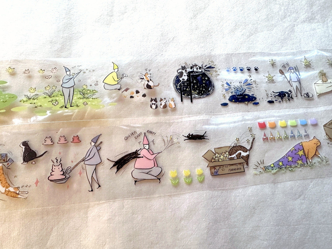 Modaizhi - Cat Attendant washi & PET tape SAMPLES