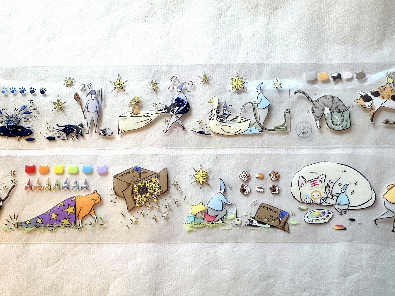 Modaizhi - Cat Attendant washi & PET tape SAMPLES
