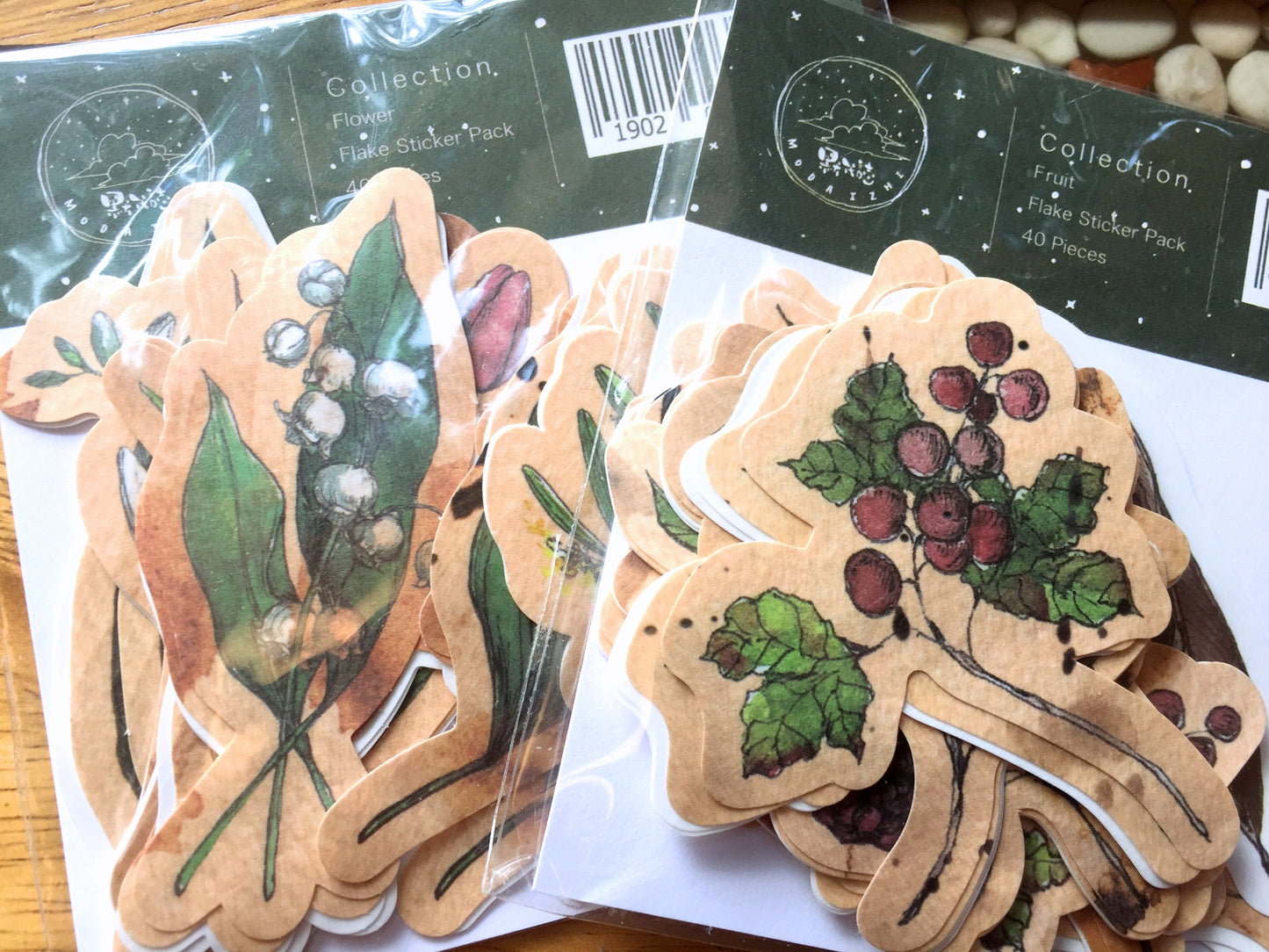 Modaizhi Collection Fruit/Flower flake sticker packs