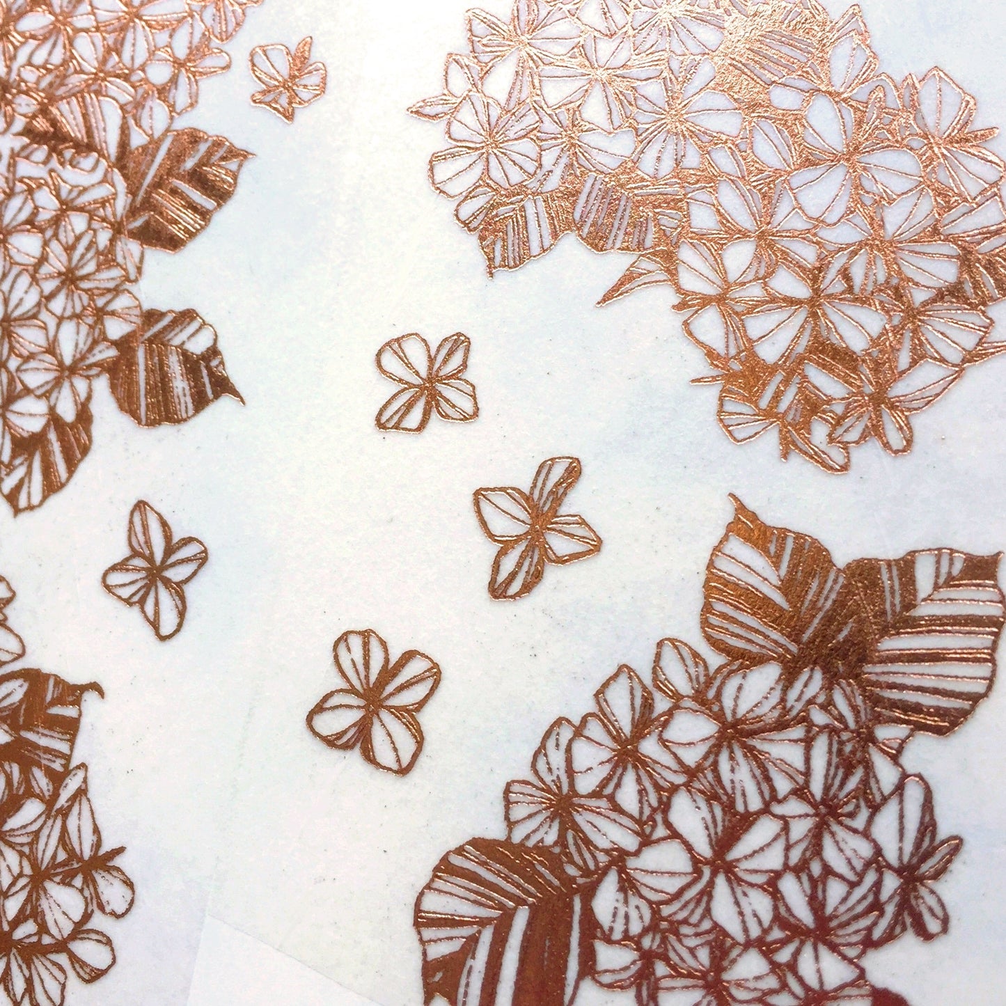 Modaizhi - Hydrangea bronze foil washi tape SAMPLES