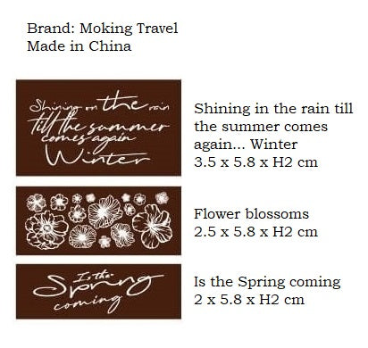 Non-designer - various word stamps for collage journaling | *USED* Destash items [Pre-Loved]