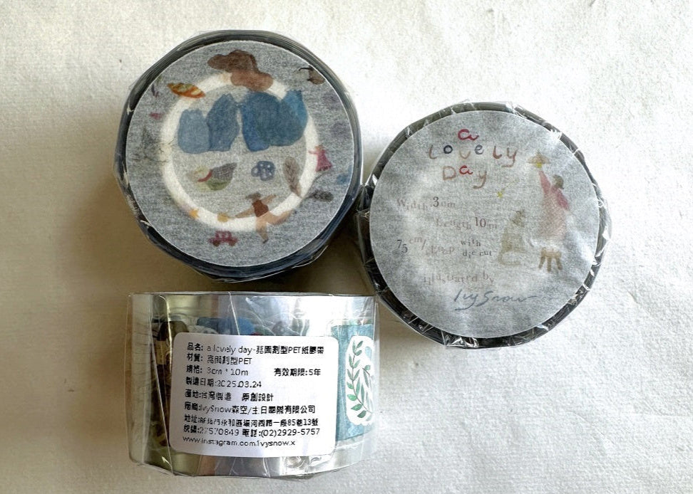 Ivy Snow - A Lovely Day kiss-cut PET tape SAMPLES