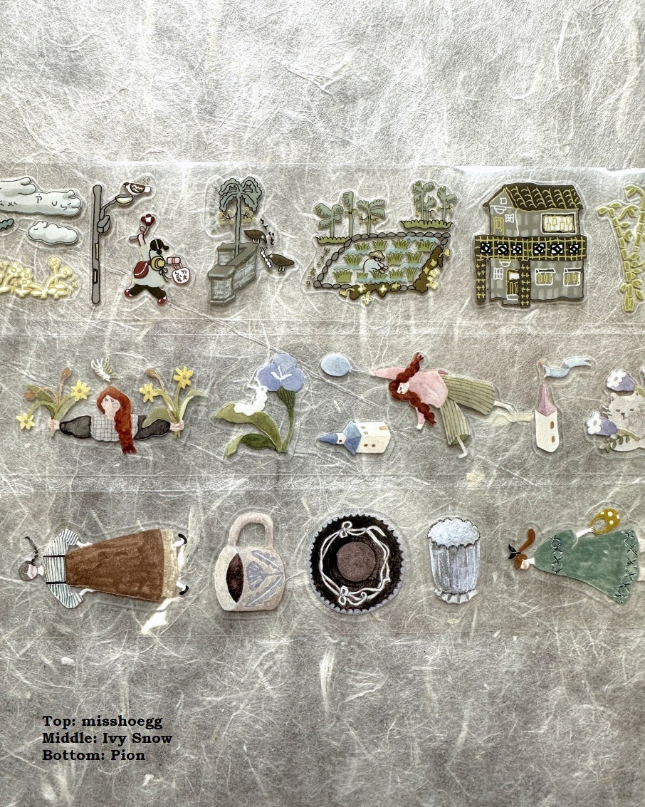 Pion - Pottery kiss-cut PET tape SAMPLES