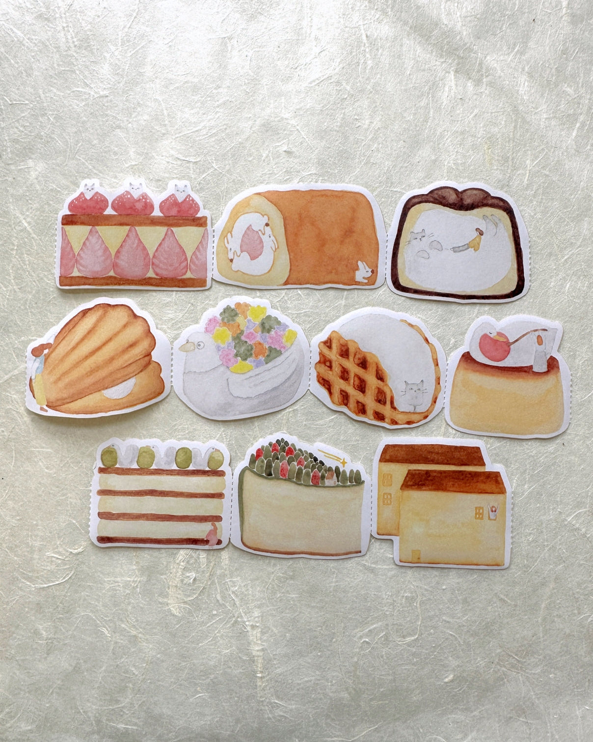 Ivy Snow x Pinkoi - Whimsical Desserts memo paper tape SAMPLES