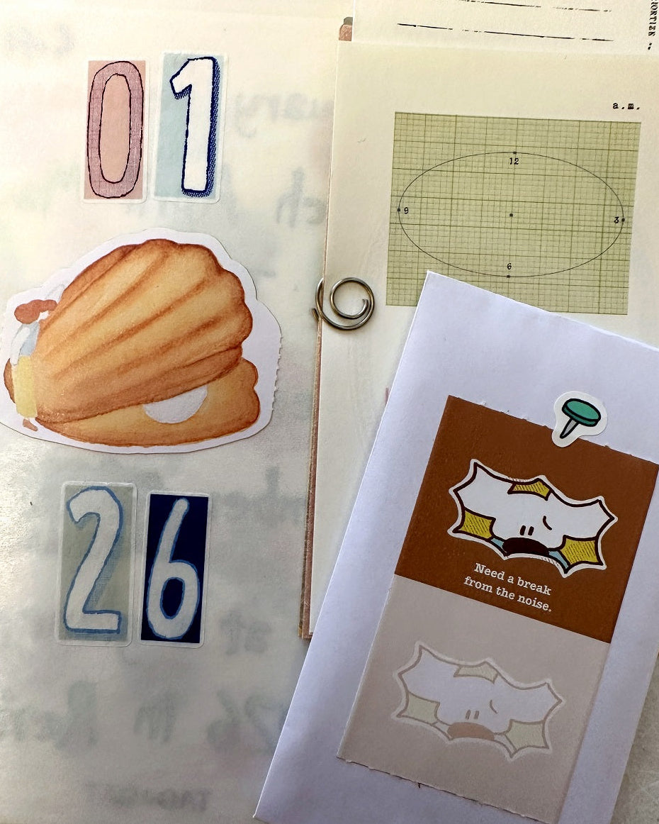 1991w2992 - Modern Mouse perforated sticky memo tape SAMPLES