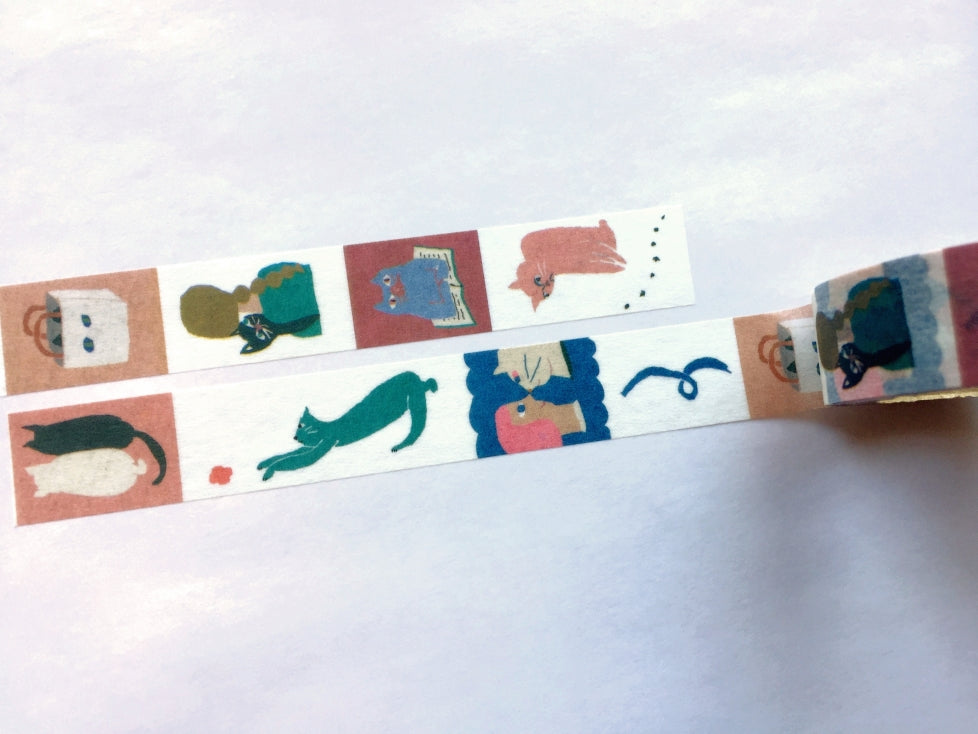 Monokoto Store x Atsuko Ishida - Cats washi tape SAMPLES