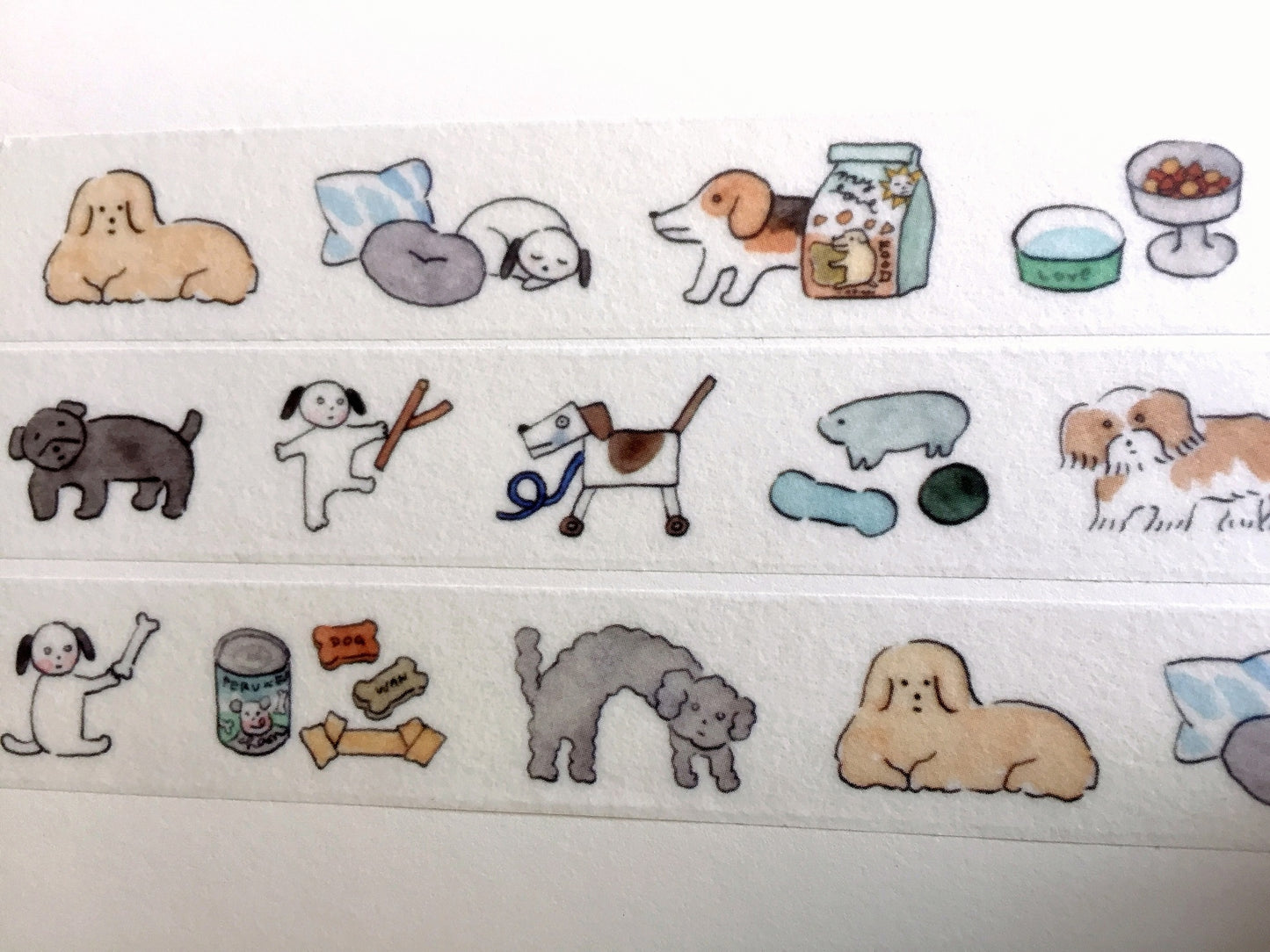 Monokoto Store x Yuko Kajikawa - Dogs washi tape SAMPLES