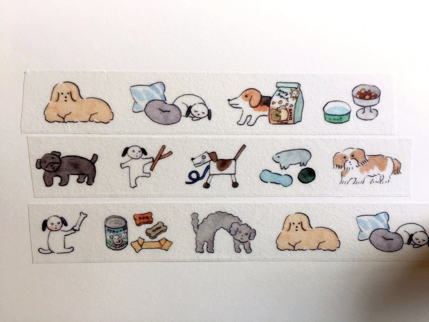 Monokoto Store x Yuko Kajikawa - Dogs washi tape SAMPLES