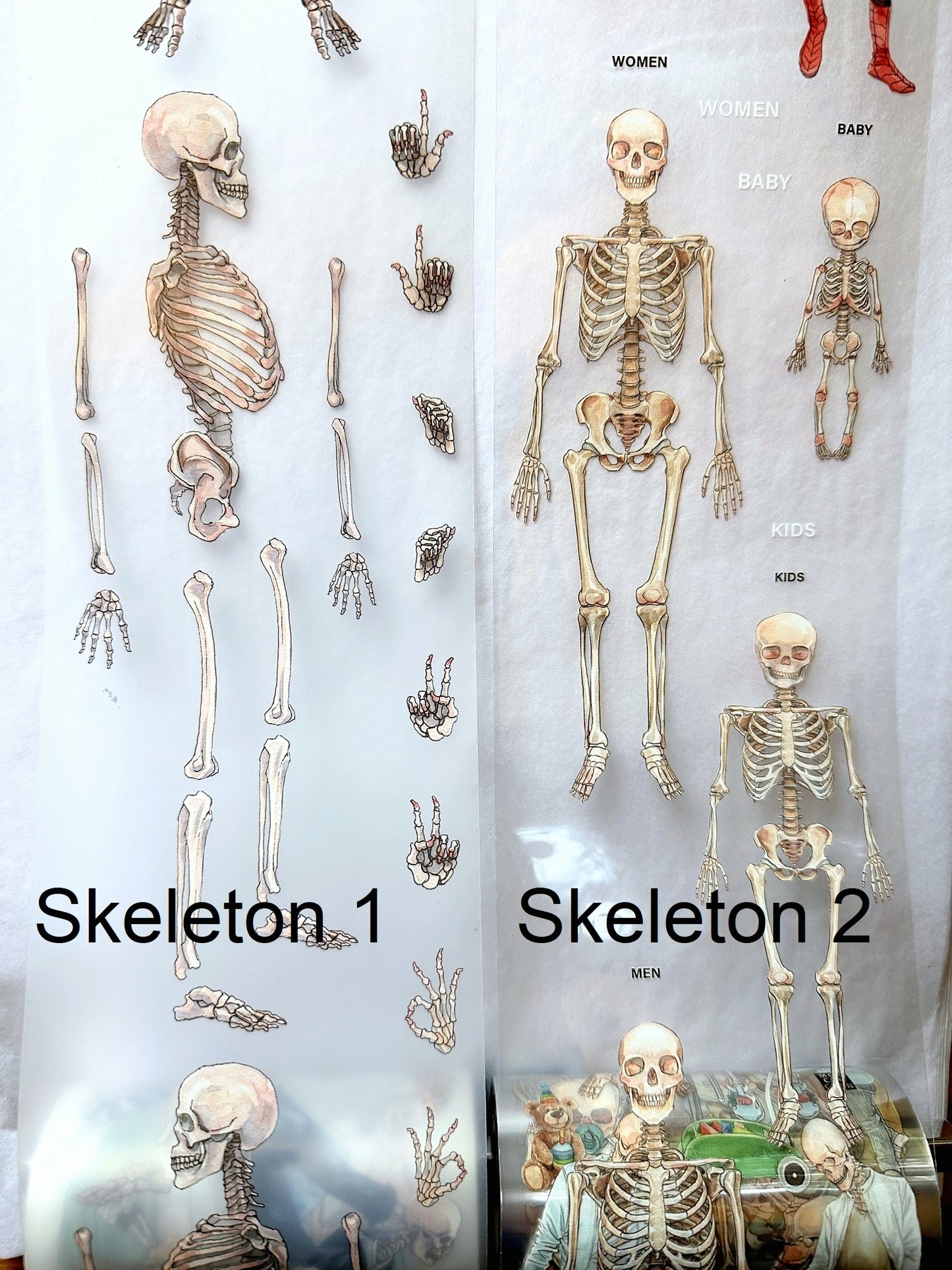 Monchiichen - Skeleton PET tape (9 cm x 135 cm) SAMPLES