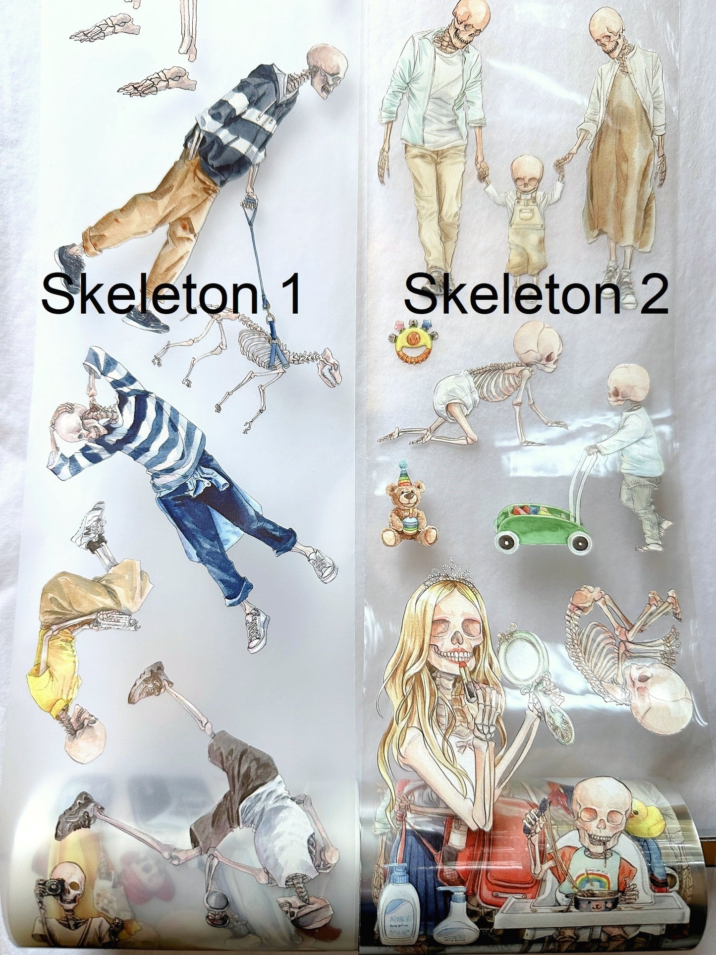 Monchiichen - Skeleton PET tape (9 cm x 135 cm) SAMPLES
