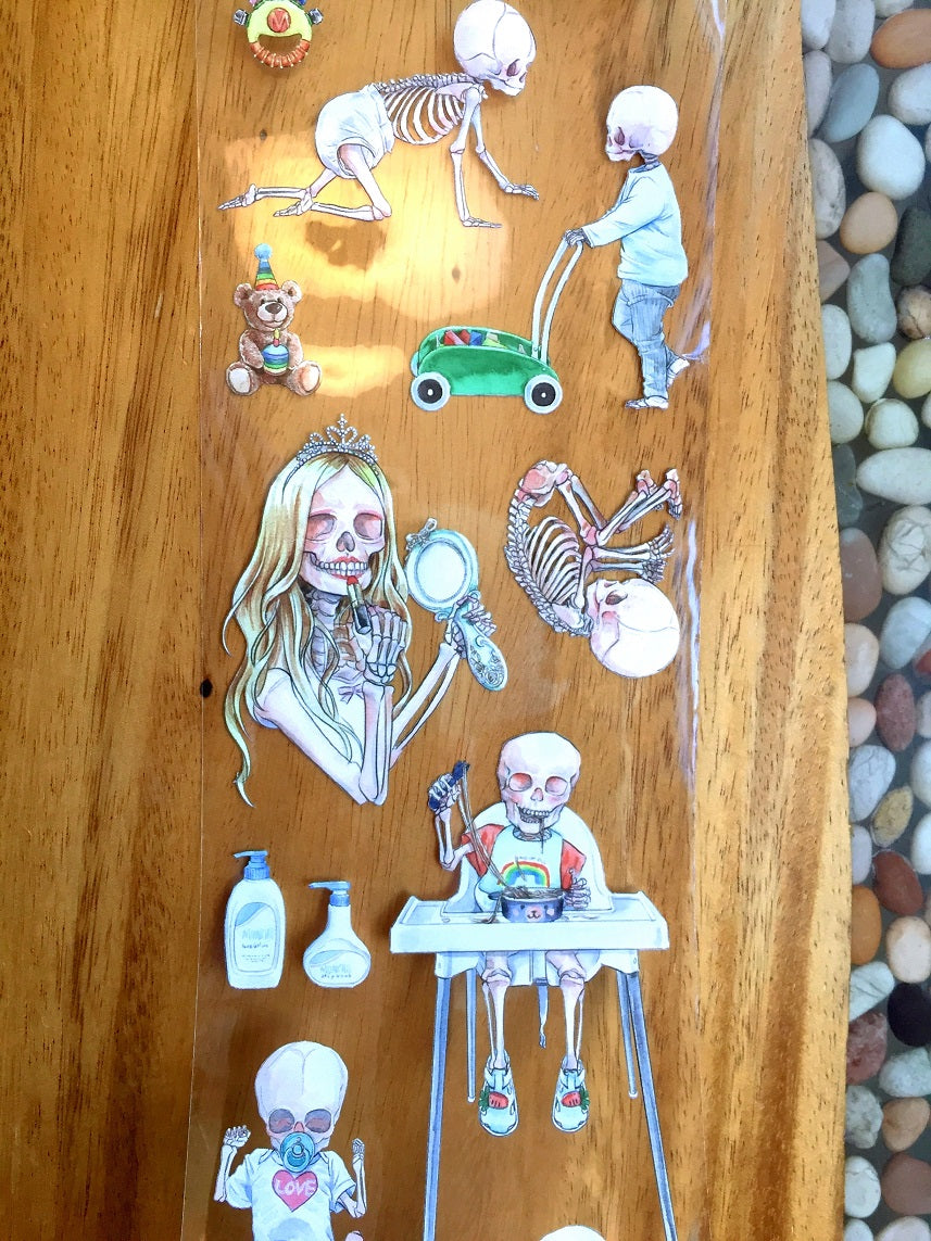 Monchiichen - Skeleton 2 PET tape (9 cm x 90 cm) SAMPLES