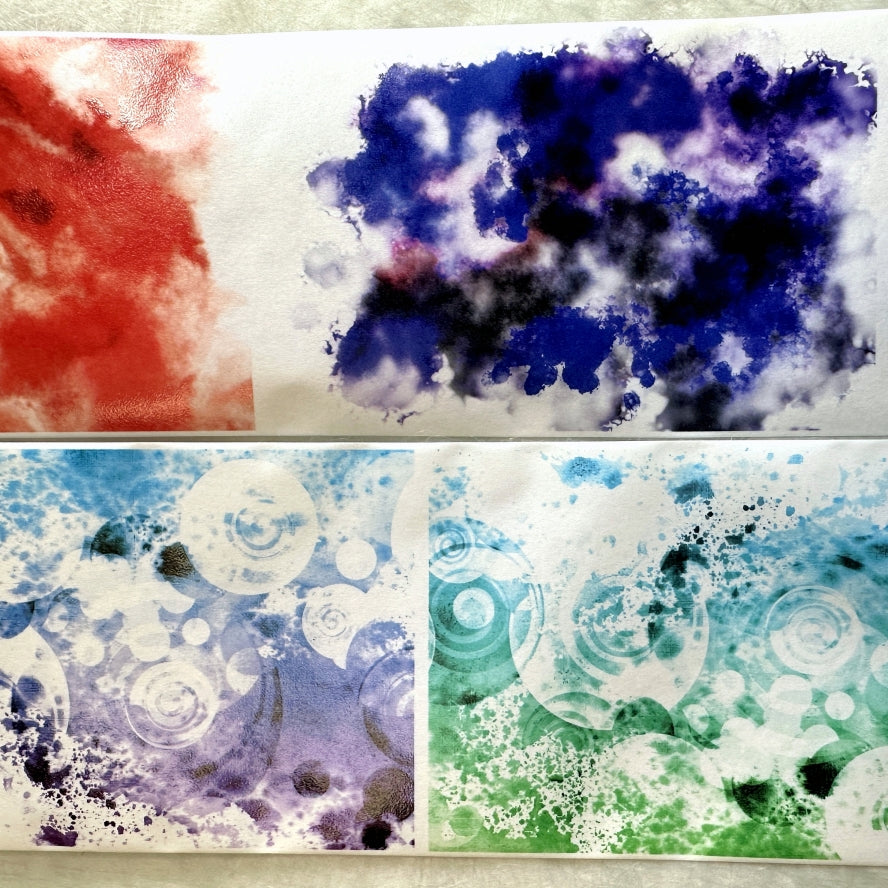 Moodtape - large colorful backgrounds washi tape (10 cm x 200 cm) SAMPLES