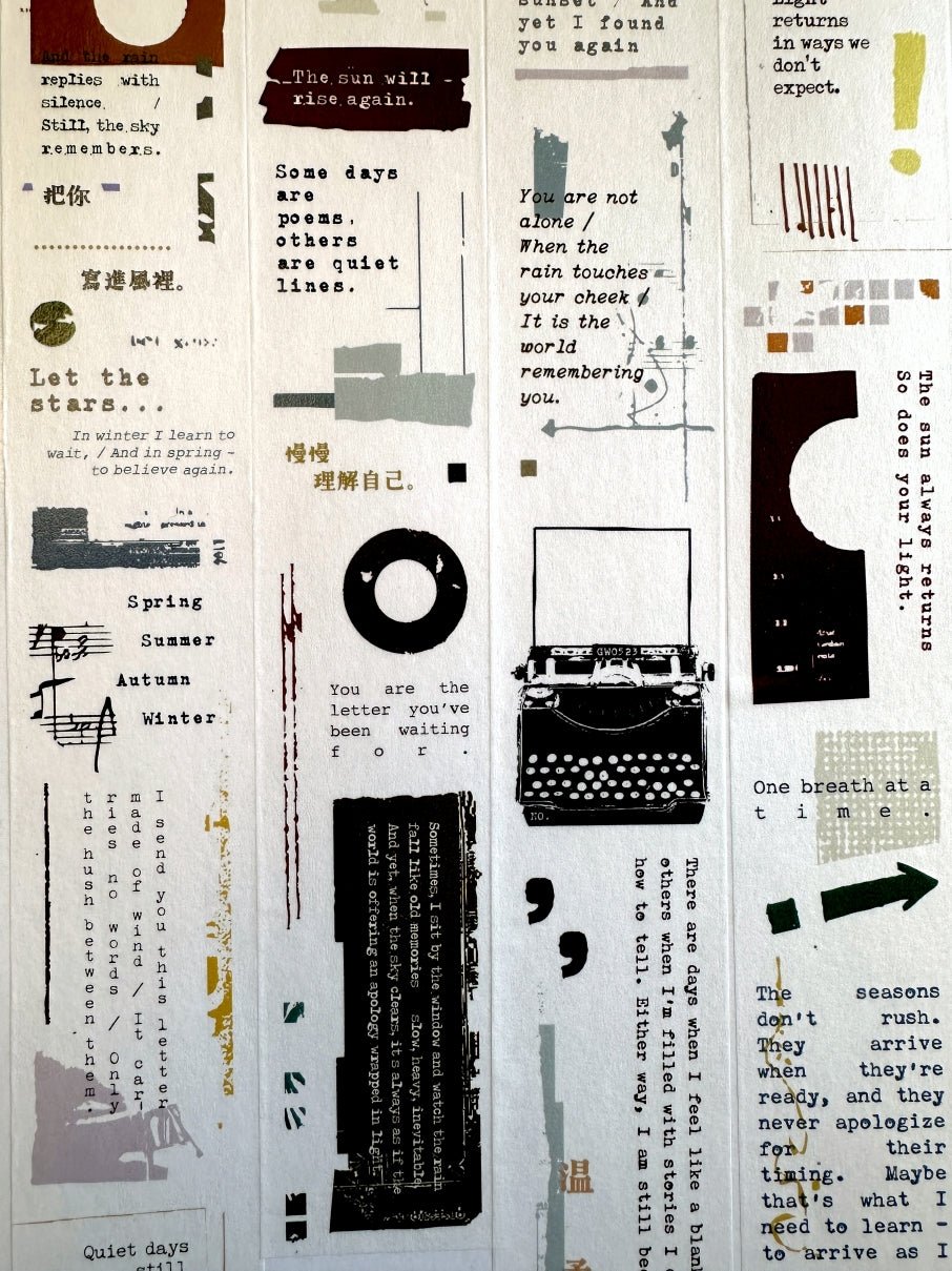 Moodtape - Poem washi tape SAMPLES