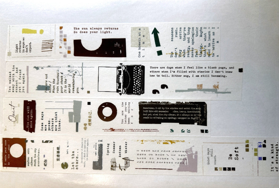 Moodtape - Poem washi tape SAMPLES