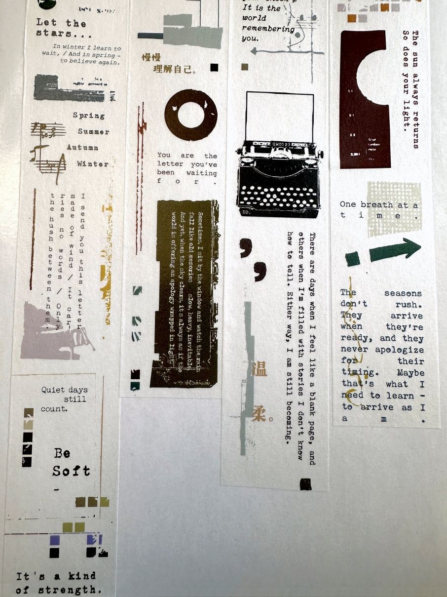 Moodtape - Poem washi tape SAMPLES