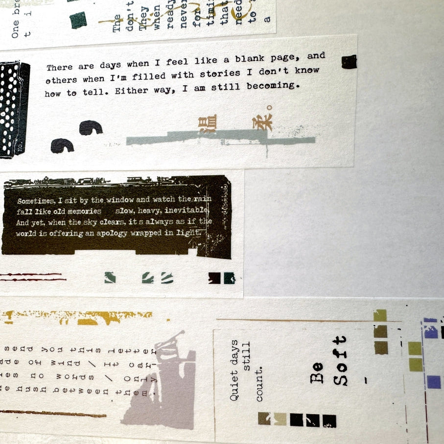 Moodtape - Poem washi tape SAMPLES