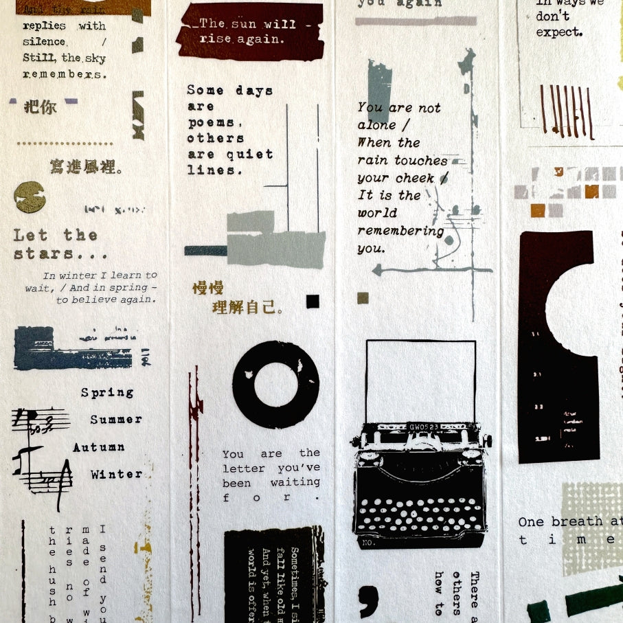 Moodtape - Poem washi tape SAMPLES
