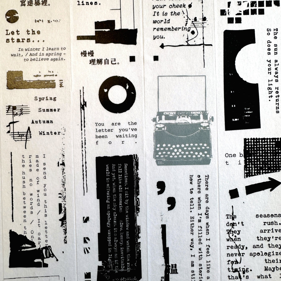 Moodtape - Poem washi tape SAMPLES